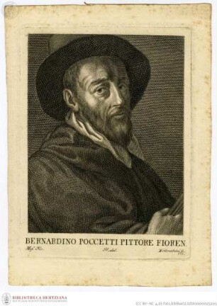 Serie degli uomini i più illustri, Bände 1-12. Firenze, Cambiagi u.a., 1769-1775., Poccetti, Bernardino, Porträt
