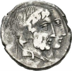 Denar des C. Marcius Censorinus mit Darstellung eines Desultors