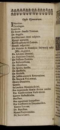 Ordo Hymnorum.