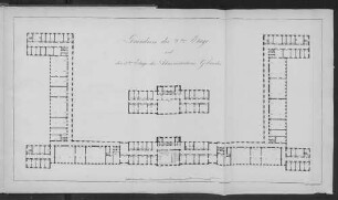 Grundriss der 2ten Etage und der 3ten Etage des Administrations-Gebäudes.