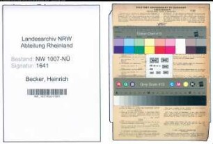 Entnazifizierung Heinrich Becker , geb. 16.01.1912 (Schreiner)