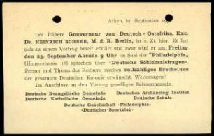 Einladung Vortrag Schnee