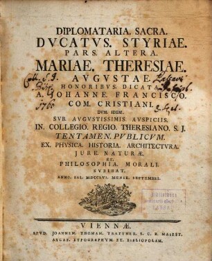 Diplomataria sacra ducatus Styriae, 2