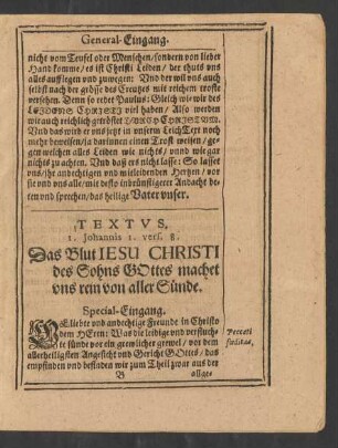 Textus. I. Johannis 1. vers. 8.