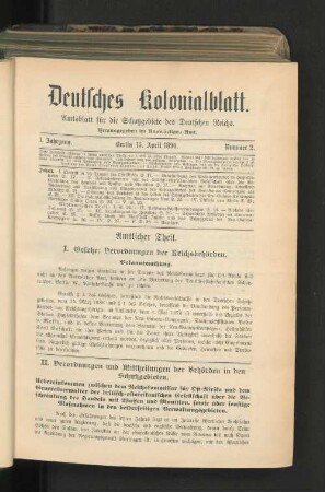 15. April 1890. Nummer 2.