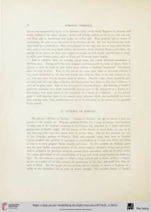 II. Outline of History