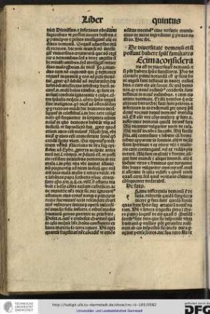 De diversitate demonum et si possunt habere spiritus familiares.