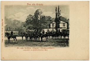 Die erste berittene Leipziger Schutzmannschaft, aufgestellt im Pfaffendorfer Hof 1890 [Das alte Leipzig]