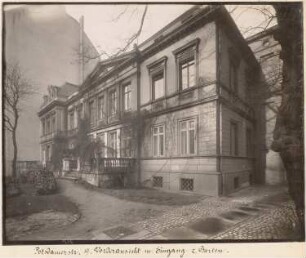 Einzelwohnhaus Potsdamer Straße 19, Berlin-Tiergarten: Ansicht von der Gartenseite (aus: Julius Kohte, Alt-Berlin, Bauwerke in Berlin und Charlottenburg, aufgenommen 1907-1914)