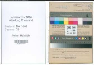 Entnazifizierung Heinrich Neier , geb. 23.12.1897 (Kreisrentmeister)