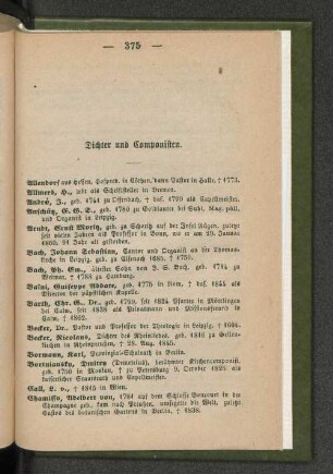 Dichter und Componisten.