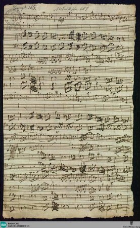 Symphonies. Fragments - Mus. Hs. 681 : strings, woodwinds; G; BrinzingMWV 7.33