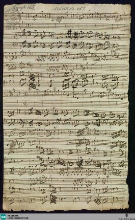 Symphonies. Fragments - Mus. Hs. 681 : strings, woodwinds; G; BrinzingMWV 7.33