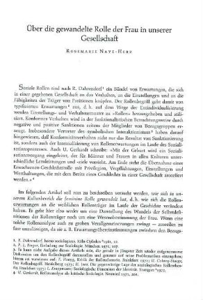 87-99 Über die gewandelte Rolle der Frau in unserer Gesellschaft