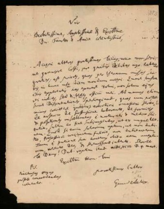 Brief von Georg Wolfgang Wedel an Johann Dolaeus