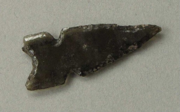 Arrowhead made from obsidian