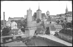 Bautzen. Alte Wasserkunst und Michaelskirche