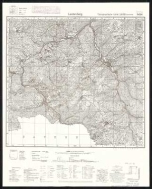 Meßtischblatt 5434 : Leutenberg, 1953 : Leutenberg. - Hrsg. 1905, letzte Nachtr. 1907, gedr. [19]33, redakt. Änd. 1953. - 1:25000. - [Berlin]: MdI, 1953. - 1 Kt.