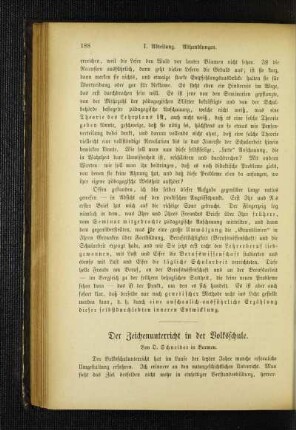 ¬Der¬ Zeichenunterricht in der Volksschule