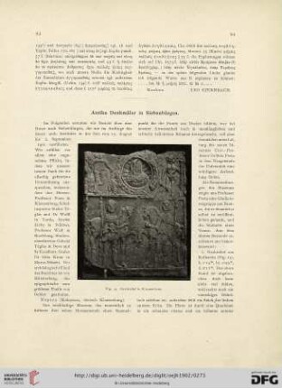 5.1902: Antike Denkmäler in Siebenbürgen
