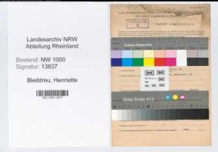 Entnazifizierung Henriette Bleibtreu, geb. 20.12.1886 ()