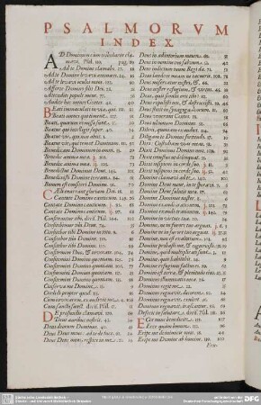 Psalmorum Index