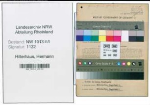 Entnazifizierung Hermann Hilterhaus , geb. 01.08.1891 (Kaufmaennischer Angestellter)