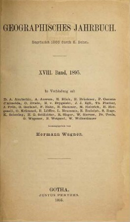 Geographisches Jahrbuch, 18. 1895