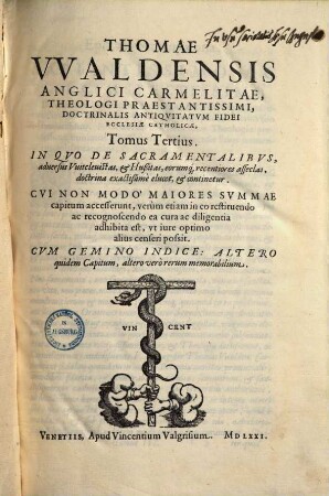 Doctrinale antiquitatum fidei ecclesiae catholicae : opus sane divinum in tres tomos digestum ..., 3.