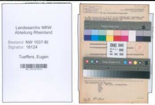 Entnazifizierung Eugen Tueffers , geb. 02.05.1898 (Rektor)