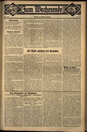 Zweite Ausgabe vom Sonntag, den 28. Juli 1935.