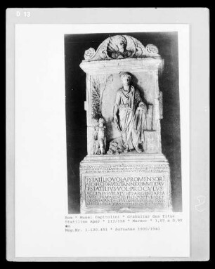 Grabaltar des Titus Statilius Aper