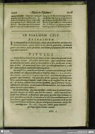 In Psalmum CXLV.[i.e. CXLIV.] Psalmus CXLV.[i.e. CXLIV.]