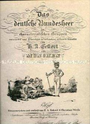 Titelblatt, Uniformdarstellungen im Buch: Eckert/Monten: Das deutsche Bundesheer in charakteristischen Gruppen.