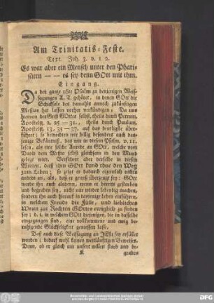 Am Trinitatis-Feste. Text. Joh. 3. v. 1. 2.