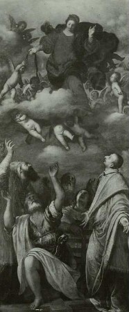 Maria reicht dem heiligen Thomas ihren Gürtel