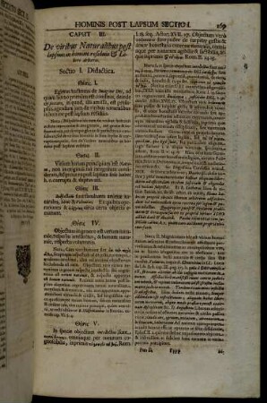 Caput III. De viribus Naturalibus post lapsum in homine residuis & Libero Arbitrio.