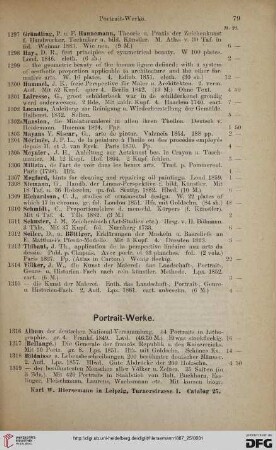 Portrait-Werke (Nr. 1316 - 1346)