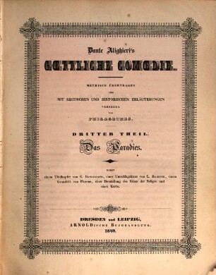 Goettliche Comoedie, 3