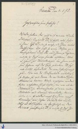 Brief vom 04.01.1898.