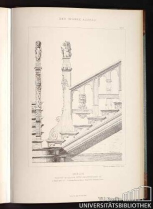 Der Innere Ausbau. Tafel 85. Berlin. Treppe im Hause Kurfuerstendamm 23.