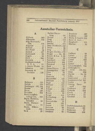 Aussteller-Verzeichnis