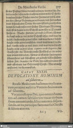 Caput XXXII. De Vocatione Hominum ad salutem