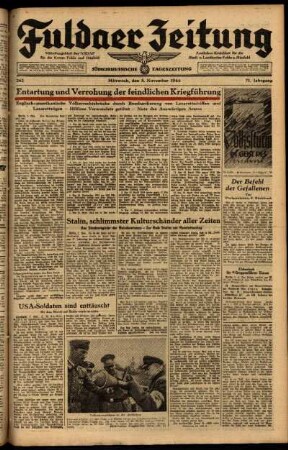 Ausgabe vom Mittwoch, den 08. November 1944.