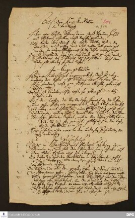 Protokoll einer Brandschutz-Begehung in den Glauchaschen Anstalten von Johann Daniel Herrnschmidt.