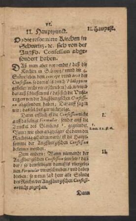II. Hauptpunct.