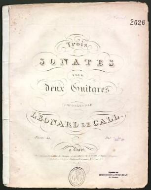 Trois sonates pour deux guitares : oeuvre 44