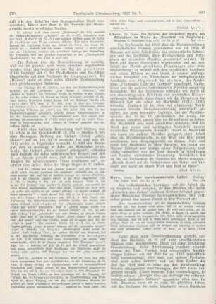 180-181 [Rezension] Merz, Georg, Der vorreformatorische Luther