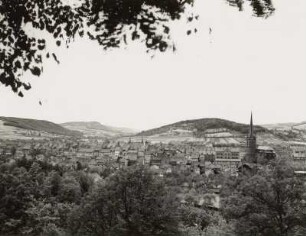 Kahla, Blick vom Pfaffenberg nach Westen auf die Stadt