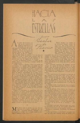 Hacia las estrellas : Ilustró Rodolfo Claro